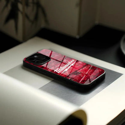 M-Milwaukees Logo Animation Glass Phone Case - Protective Cover for iPhone & Samsung Galaxy Models