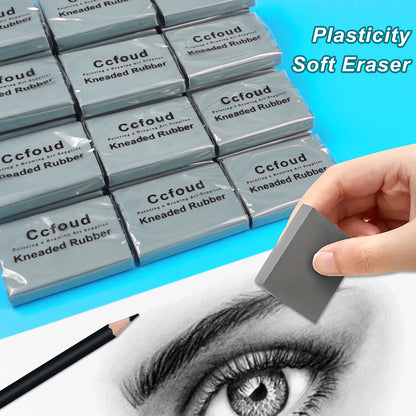 Grey Kneaded Erasers – Flexible Drawing and Sketching Tools for Blending, Highlighting, Shading & Smoothing (3–36 Pcs)