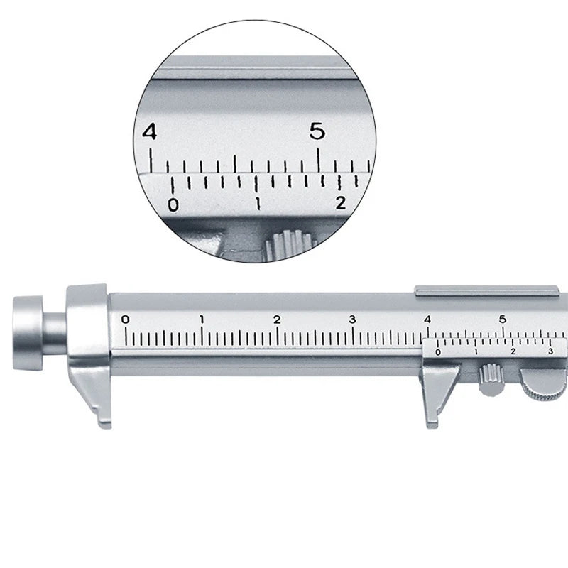 Multifunction Caliper Ballpoint Pen - 0.5mm Gel Ink Vernier Caliper Roller Pen for Creative Stationery