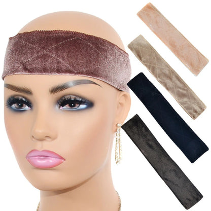 Adjustable Velvet Wig Grip Band - No-Slip Headband for Lace Front Wigs, Secure Wig Holder for Women