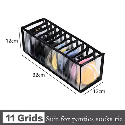 Underwear & Clothing Organizer Storage Box – Sports Bra, Socks & Panties Drawer Divider for Wardrobe & Cabinet Organization