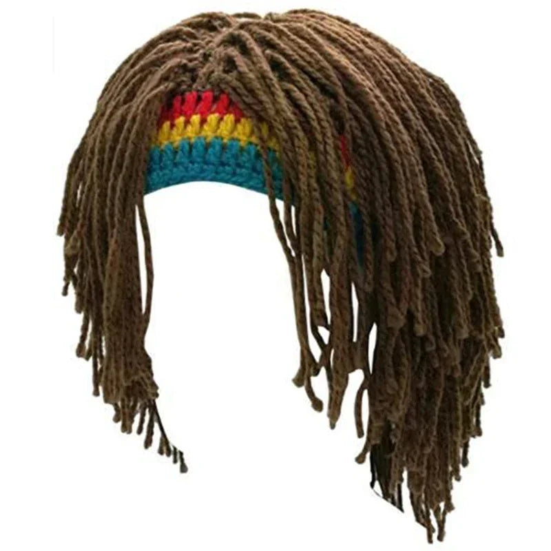 Men’s Handmade Crochet Hip Hop Cap – Warm Winter Hat for Halloween, Xmas & Birthday Gifts