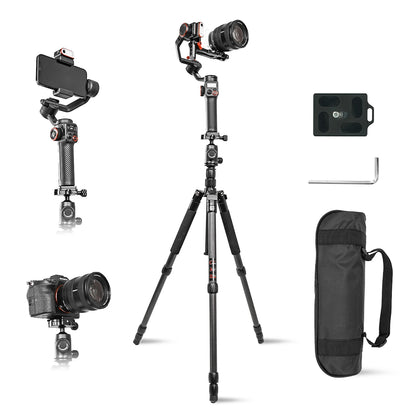 Hohem MT2 Kit 3-Axis Gimbal Stabilizer – Mirrorless Camera Gimbal for Sony/Canon/Nikon/Fujifilm/Panasonic with AI Tracker