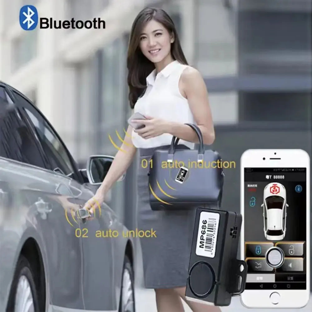 PKE Smart Car Alarm System MP686 – Keyless Entry Remote Central Locking Push Start Stop Engine Security System