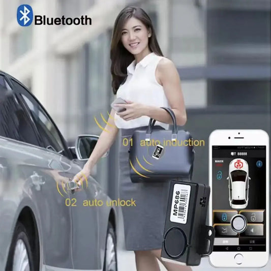 PKE Smart Car Alarm System MP686 – Keyless Entry Remote Central Locking Push Start Stop Engine Security System