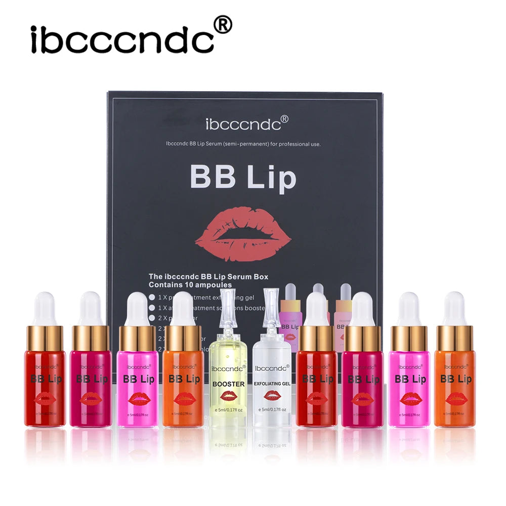 BB Lips Ampoule Serum Starter Set – Semi-Permanent Tinted Lip Gloss, Moisturizing & Long-Lasting Lip Care with Free Shipping
