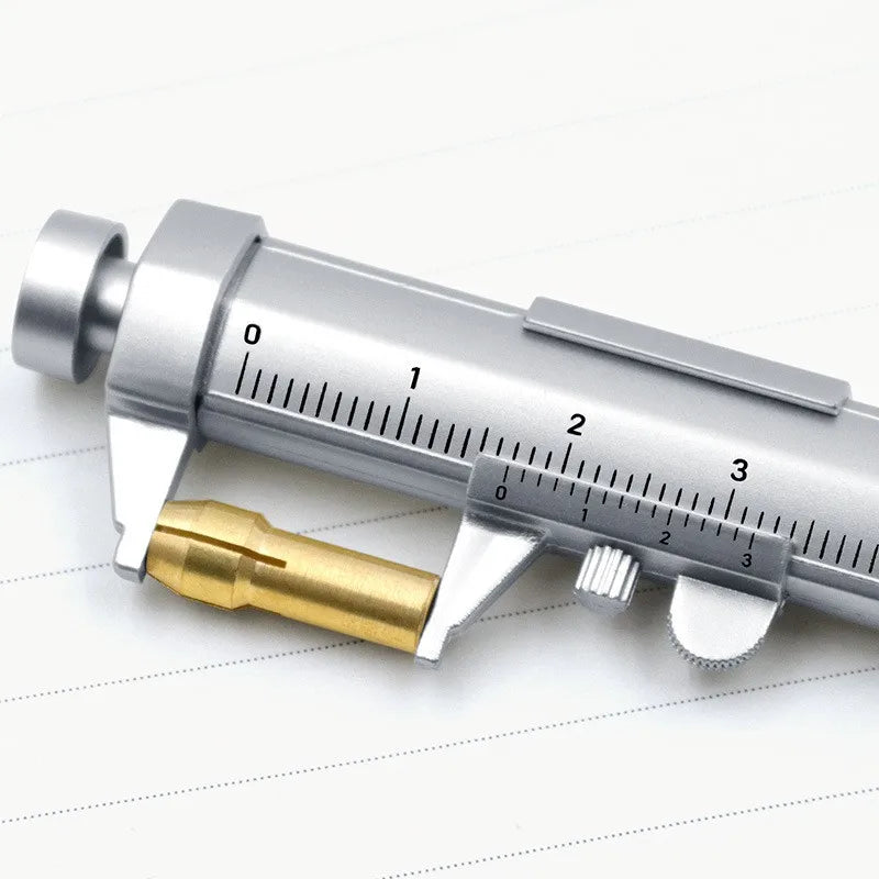 Multifunction Caliper Ballpoint Pen — 0.5mm Gel Ink Roller Pen with Vernier Caliper Design, Creative Stationery