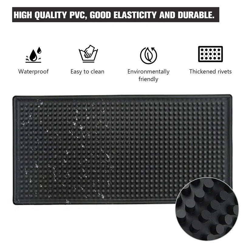 PVC Anti-Slip Bar Mat – Waterproof, Heat-Resistant & Durable Spill Mat for Home, Cafe, and Bar Use