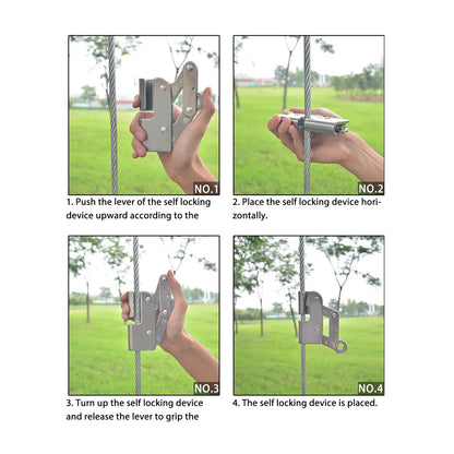 Alloy Steel Self-Locking Rope Grab – Anti-Fall Climbing Ascender with Strong Bearing Capacity
