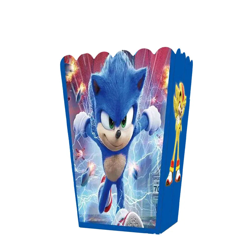 Sonic Birthday Party Decoration Set – Hedgehog Theme Tableware & Supplies with Plates, Cups, Napkins, Tablecloth & Party Accessories for Kids Party Gifts