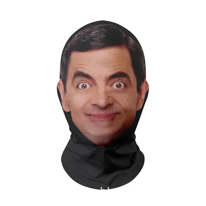3D Printed Realistic Face Mask - Stretch Mesh Full Head Cosplay Balaclava for Role Play & Hip Hop Costume