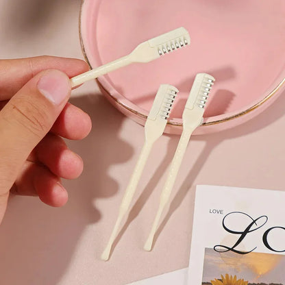 360° Rotating Nose Hair Trimmer - Manual Facial Hair Cleaner with Eyebrow Shaping & Grooming Tool