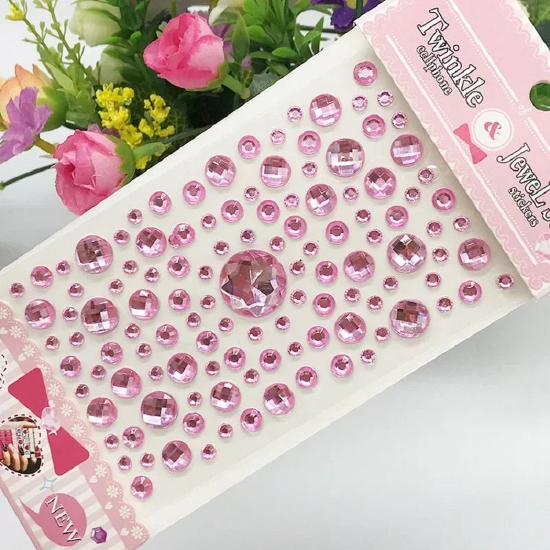 Glitter Face Rhinestone Stickers - Kids Eye & Face Diamond Jewels for Festival Makeup, Parties & Creative Looks