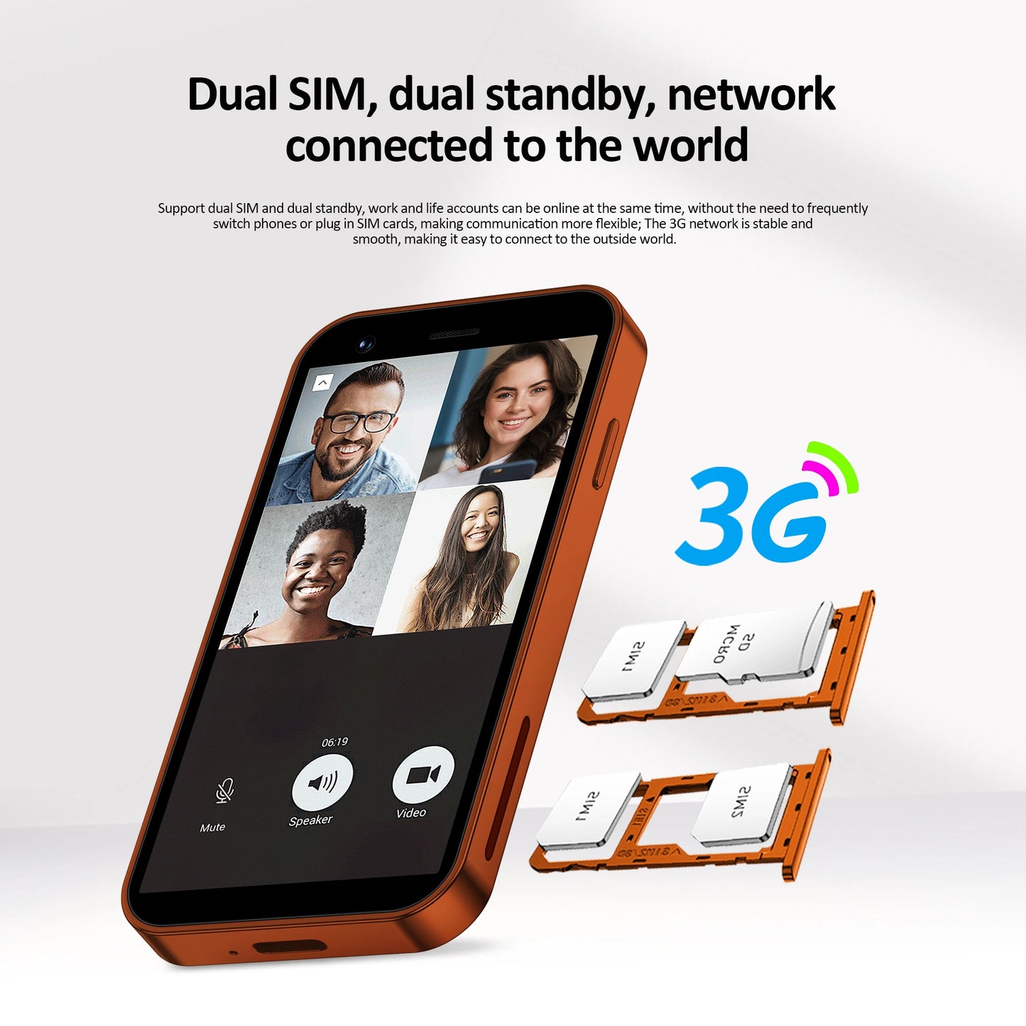 SERVO 18SE Mini Smartphone - 3G Android Phone with 2GB RAM, 16GB Storage & Dual SIM