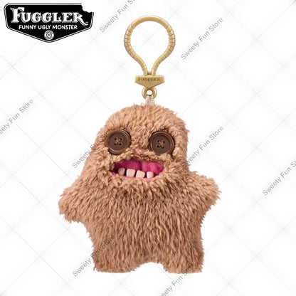 Original Fuggler Tooth Monster Keychain – Cute Wide-Eyed Plush Toy, Funny Ugly Monster Doll Pendant Gift