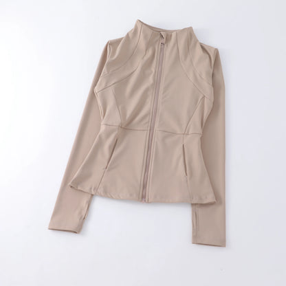 Women’s Sports Windbreaker Jacket — Long Sleeve Workout Top, Running Sweatshirt, Yoga Activewear