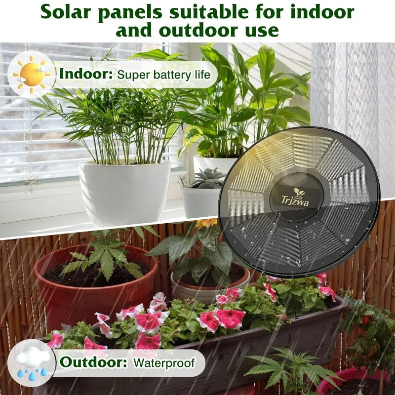 Solar Drip Irrigation Kit with Timer – 15M Hose Automatic Watering System for Greenhouse & Potted Plants