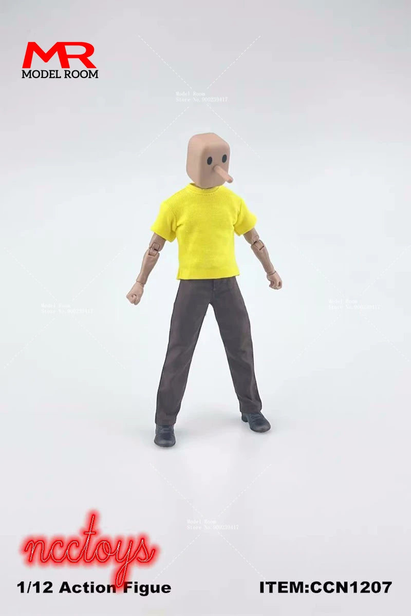 CCN1208 1/12 Scale Male Action Figure Clothes – Lamb Down Denim Jacket, T-Shirt & Casual Pants for 6" Notaman GWtoys Soldier Model