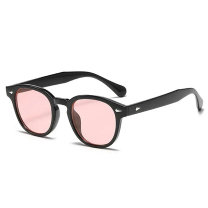 JNPCXI Retro Round Sunglasses – Punk Leopard Rivet Fashion Shades UV400 for Men & Women