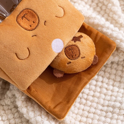 Cartoon Capybara Plush Snack Bag – Adorable Stuffed Capibara Doll Toy Creative Pudding Bag Kawaii Gift for Kids