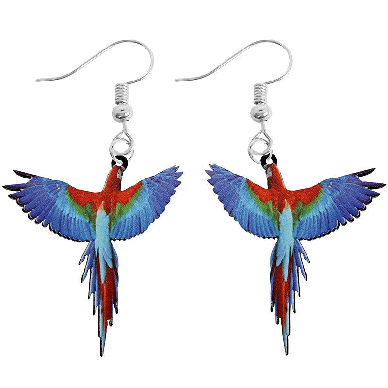 Cute Animal Acrylic Drop Earrings - Funny Custom Jewelry Gifts for Women & Girls with Rabbit, Parrot, Frog & Butterfly Designs