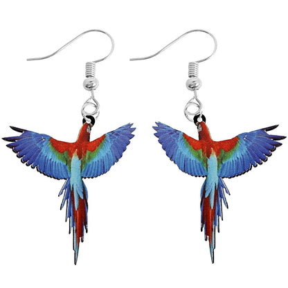 Cute Animal Acrylic Drop Earrings - Funny Custom Jewelry Gifts for Women & Girls with Rabbit, Parrot, Frog & Butterfly Designs