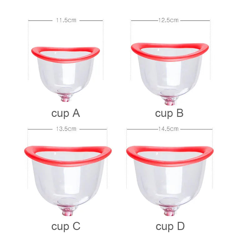 Electric Vacuum Suction Body Massage Device for Chest & Butt Lift, Breast Enhancement & Firming Cupping Therapy Pump System