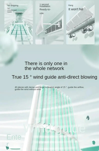 Central AC Air Conditioner Outlet Baffle – Universal Duct Windshield Deflector, Anti-Direct Blowing Grille