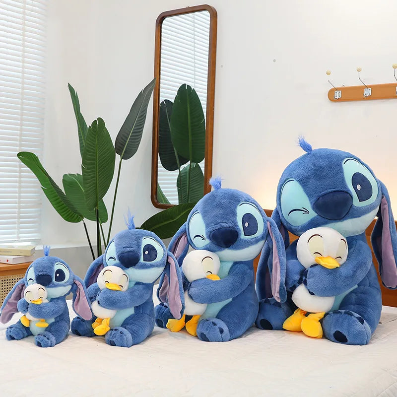 Disney Stitch Plush Doll - Lilo and Stitch Cute Duck Version, Kawaii Stuffed Toy for Christmas and Birthday Gifts