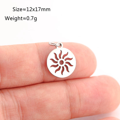 5PCS Animal Claw Charms Set – Stainless Steel Cat, Elephant, Hummingbird & Yoga DIY Pendants for Necklaces & Earrings