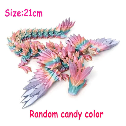 3D Printed Multi-Joint Dinosaur & Snake Fidget Toy – Movable Stress Relief Toy for Adults, Kids, Autism, and Desktop Decor