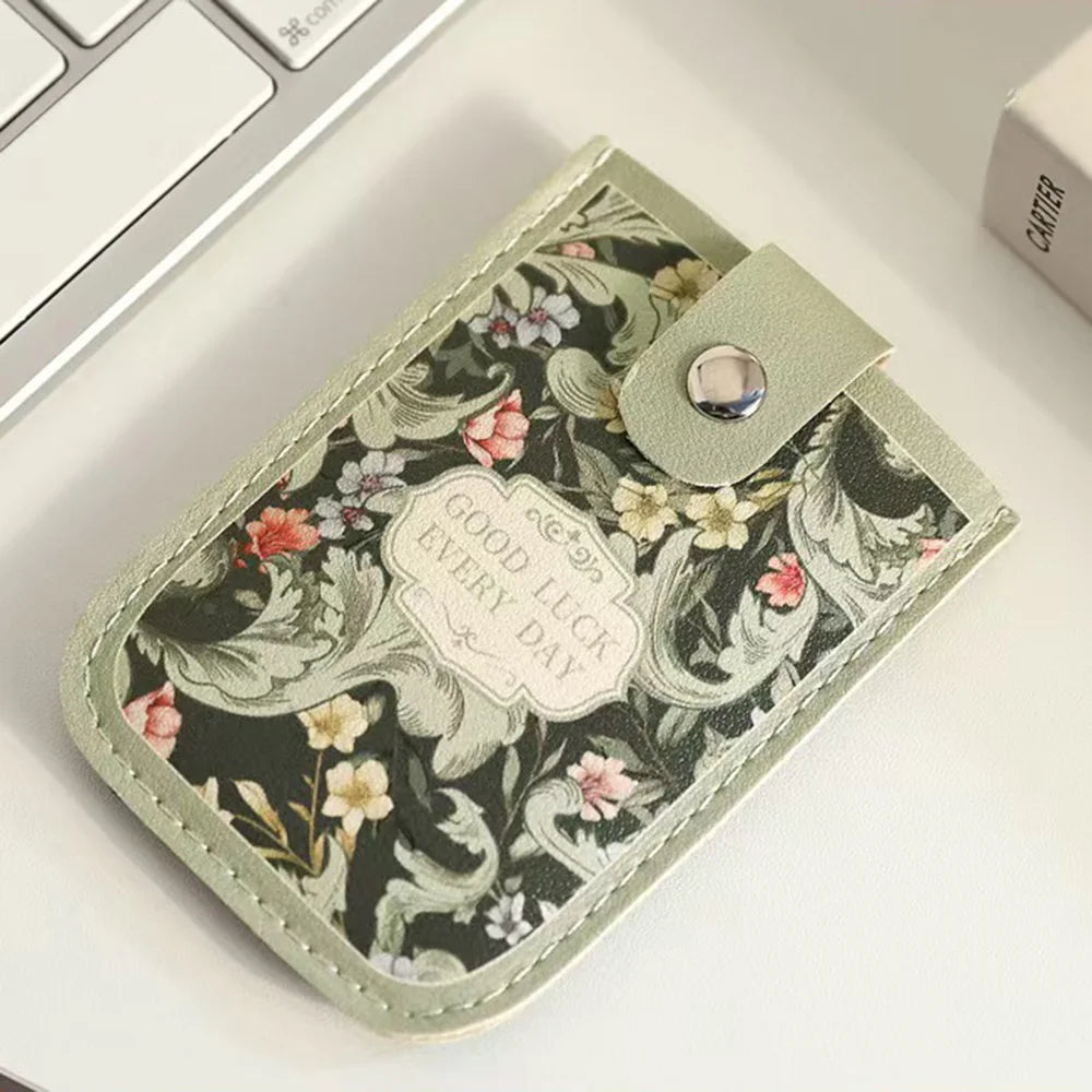 Laminated Mini Card Wallet - Pull-Out RFID Blocking Credit & Business Card Holder with PVC ID Card Case