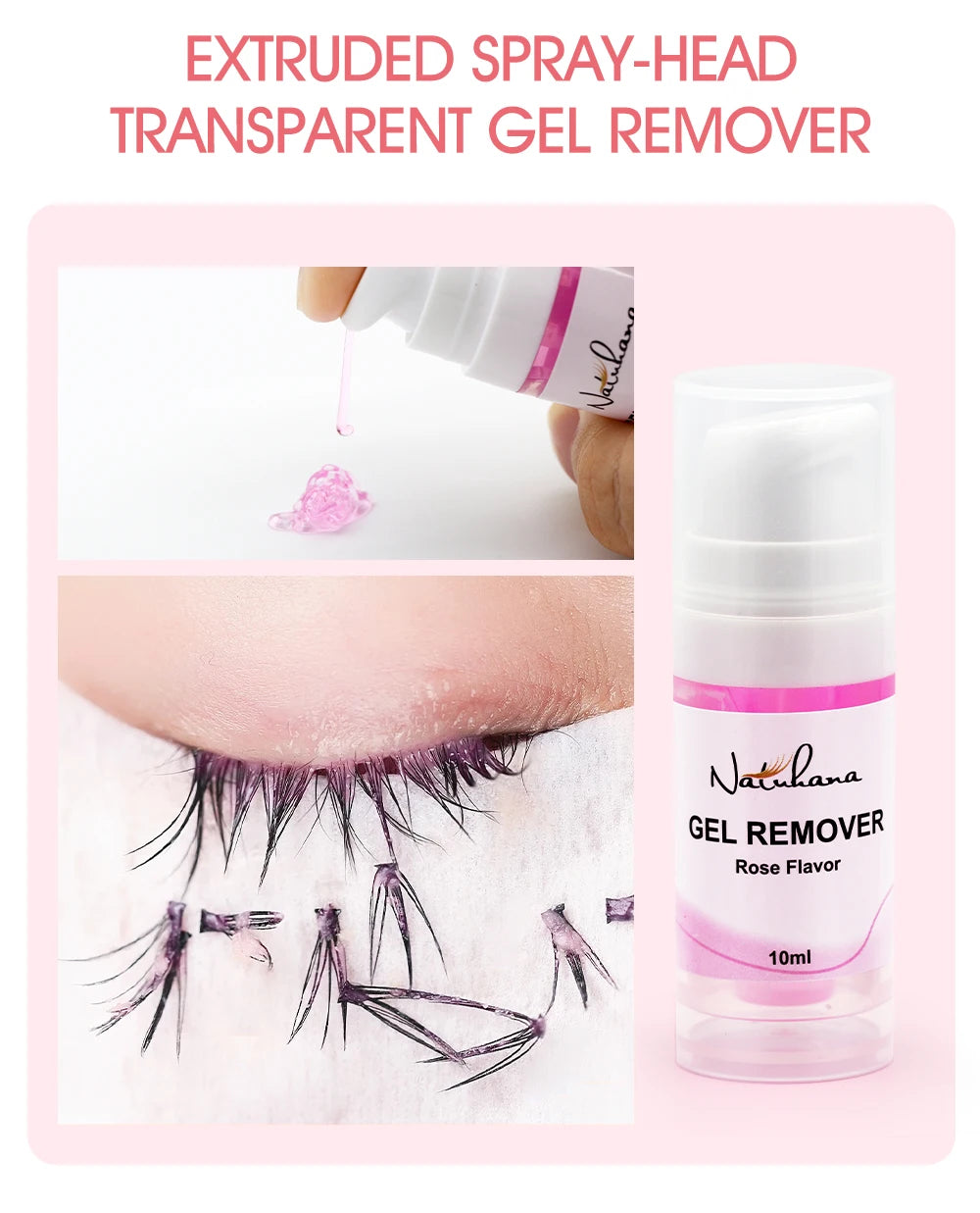 NATUHANA Eyelash Extension Jelly Remover – Fast, Safe, Non-Irritating Gel Glue Remover for Makeup