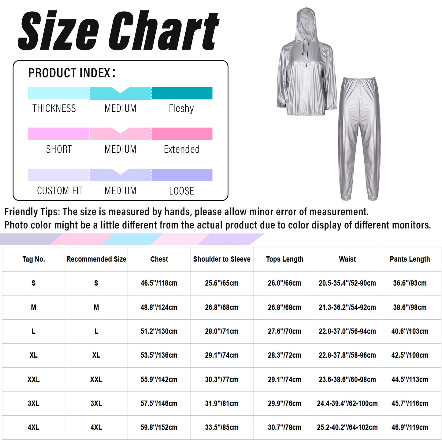 Unisex PVC Sauna Suit — Long Sleeve Top & Elastic Waistband Pants for Men & Women, Slimming Fitness Workout Outfit