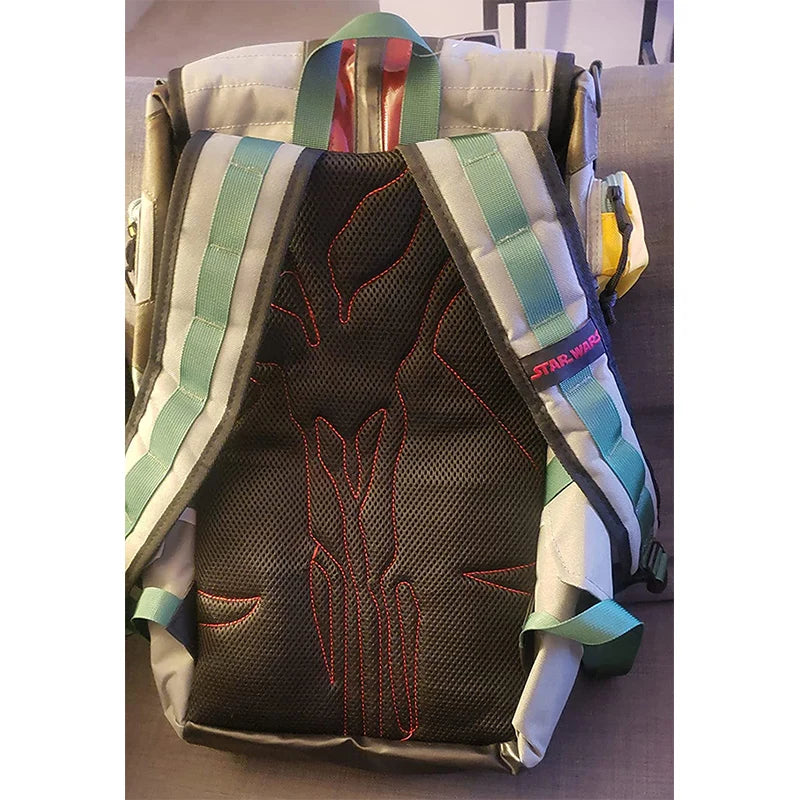 Disney Star Wars Boba Fett Mandalorian Backpack | Large Capacity Laptop & Travel Bag for Boys, Anime School Bag