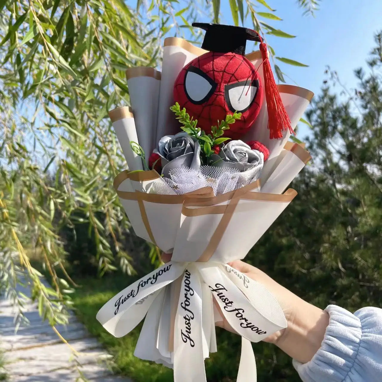 Superhero Plush Dolls — Handmade Spider-Man, Hulk, Superman & Captain America Bouquet Toys, Gift for Boys, Graduation, Christmas & Birthday