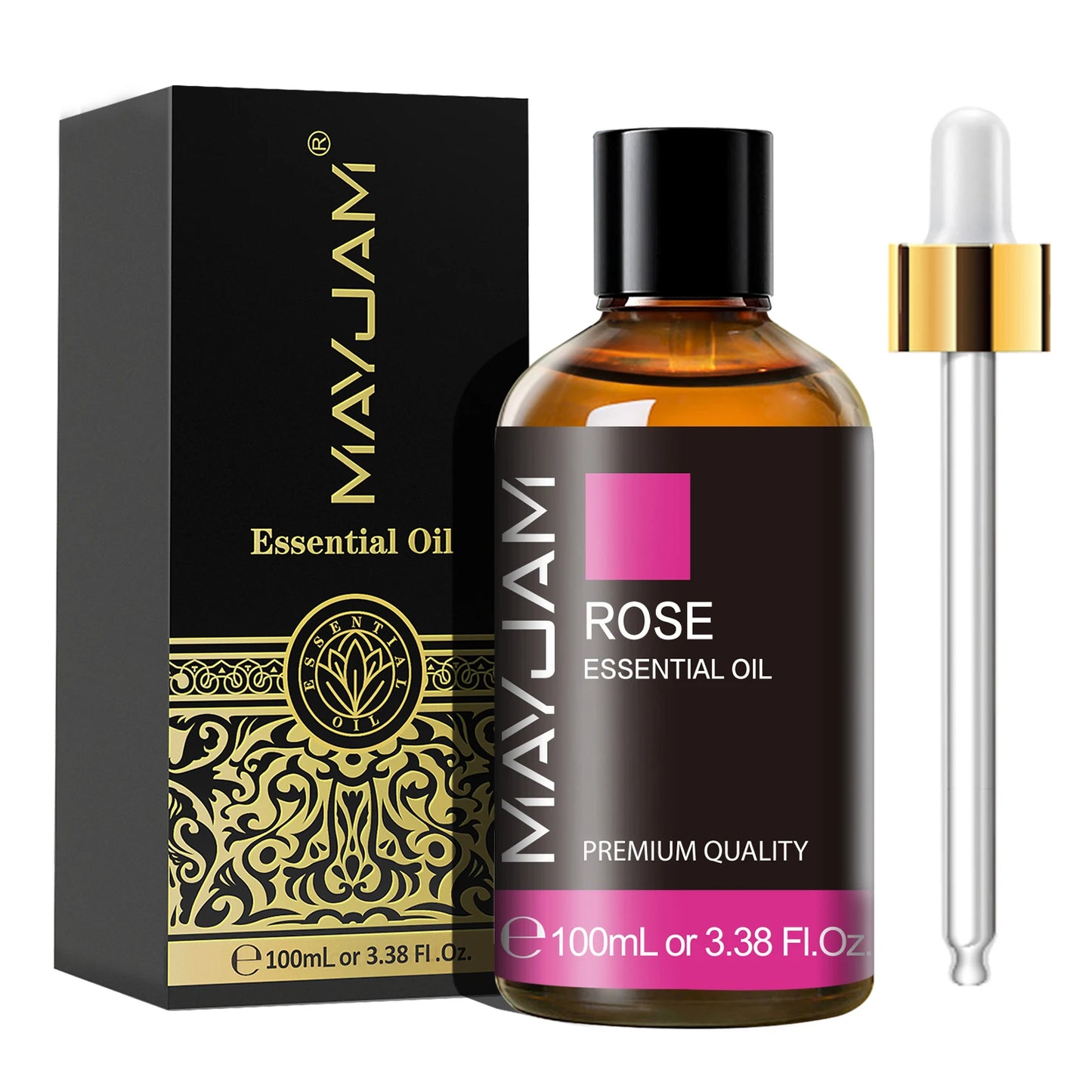 MAYJAM 100ml Essential Oil with Dropper - Sandalwood, Lavender, Eucalyptus & Vanilla for Humidifiers & Candles