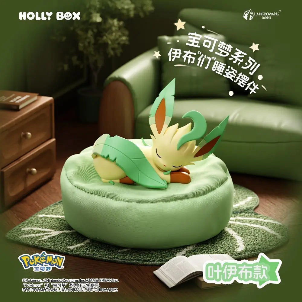 Genuine Pokémon Eevee Sleeping Pose Blind Box – Fantasy Beast Mystery Anime Figure, Cute Lucky Doll Toy & Collectible Gift Decoration
