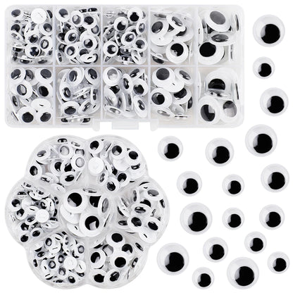 Multi-Size Googly Eyes Craft Kit - Self Adhesive & Sew On Plastic Eyes for Kids Handmade Projects