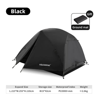 PACOONE Ultralight 20D Nylon Camping Tent – Portable Waterproof Backpacking, Cycling, Hiking, Travel & Beach Tent
