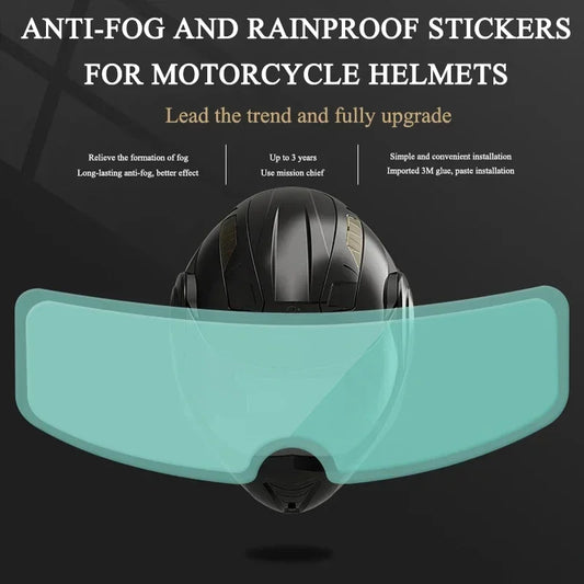 Motorcycle Helmet Mirror Rainproof Film – Anti-Fog Sticker for High Definition Visibility, Universal Motorcycle Accessories