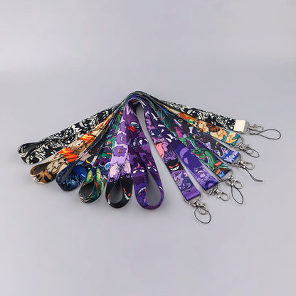 Anime Gengar Lanyard for Keys – Cartoon ID Card, Mobile Phone Strap, USB Badge Holder, DIY Keychain Gift