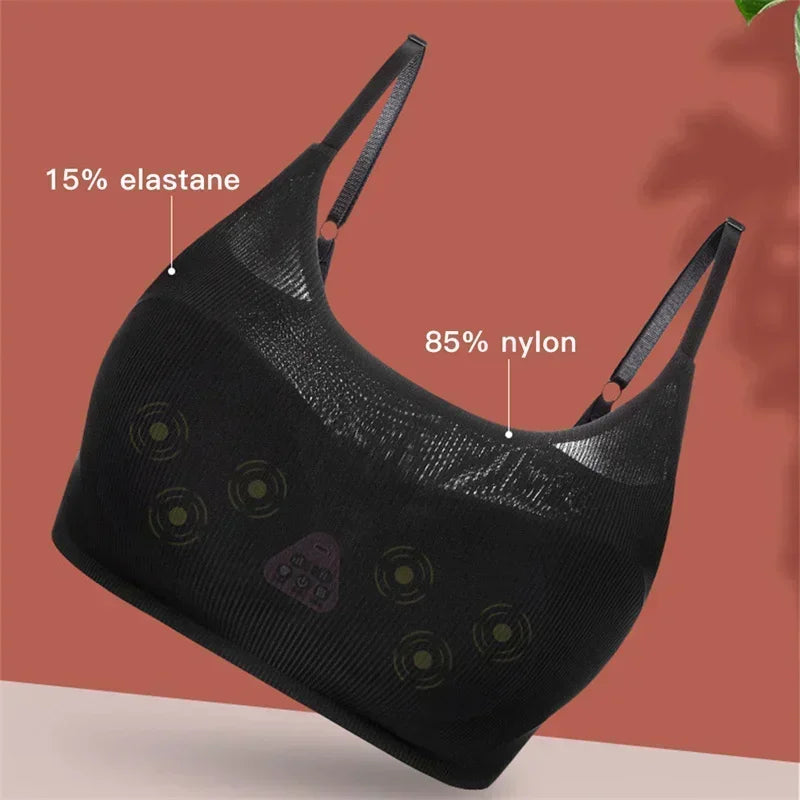 Electric Wireless Breast Massage Bra – Hot Compress Chest Care & Enhancement Massager