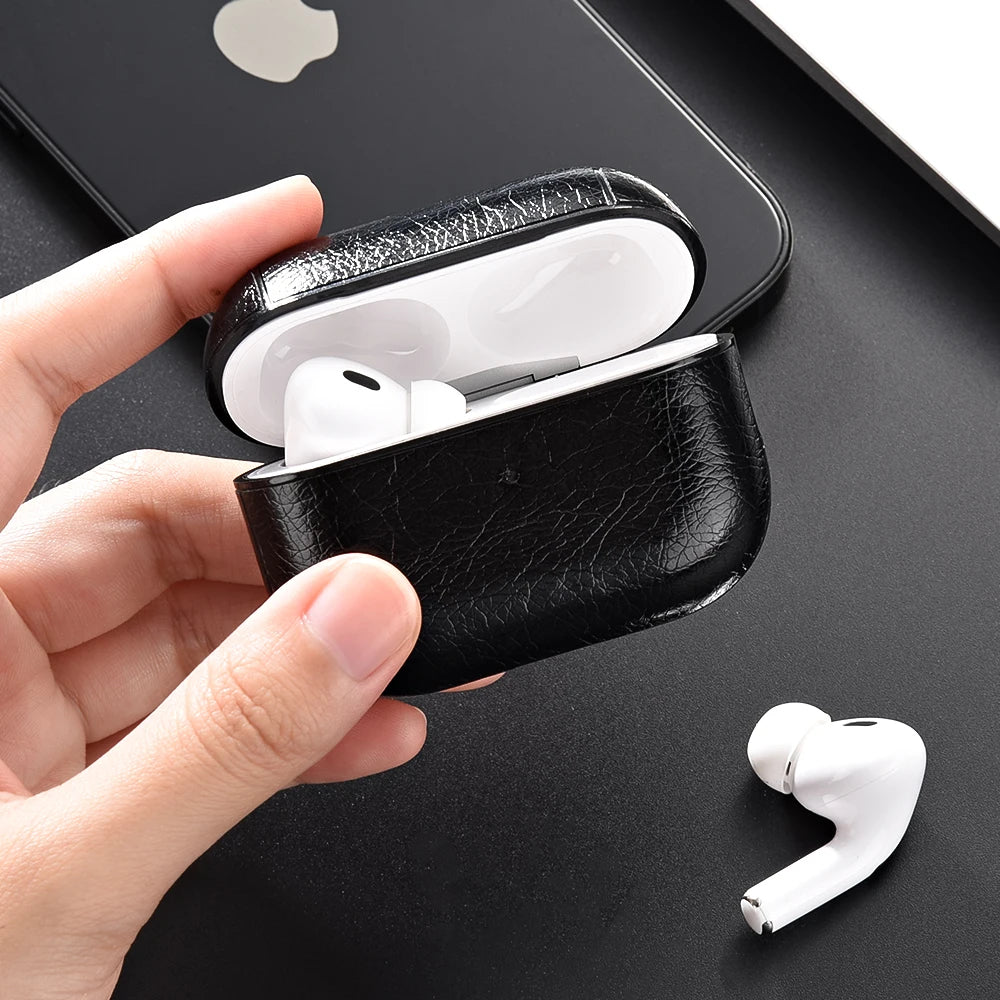 Leather Case for AirPods Pro 2 — Business Earphone Cover for Apple AirPods 3 & Pro 2nd Gen USB-C