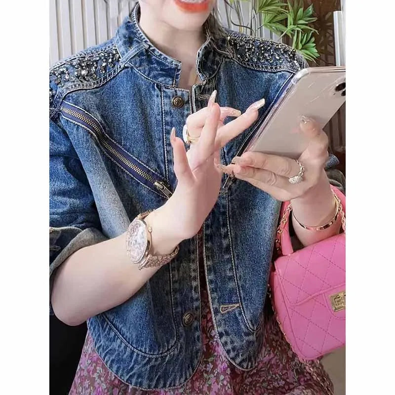 Women's Denim Jacket 2025 – New Korean Style, Advanced Leisure Loose Fit, Versatile Female Cowboy Coat