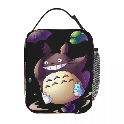 Totoro Miyazaki Anime Insulated Lunch Tote Bag – Portable Thermal Cooler for School & Office