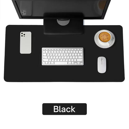 Large PU Leather Desk Protector Mat — Waterproof Non-Slip Mouse & Keyboard Pad