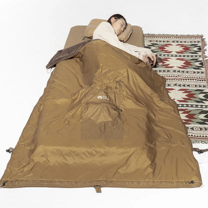 MOBI GARDEN Camping Cape Sleeping Bag – Lightweight Portable Cold Weather Blanket with Thermolite for Outdoor Use