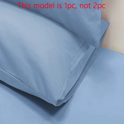 Matte Solid Color Pillowcase - Soft Pocket Sealed Bedroom Bedding Cover