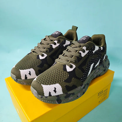 Men’s Camouflage Running Shoes – Breathable Lightweight Sports Sneakers for Jogging, Hiking & Fitness Training